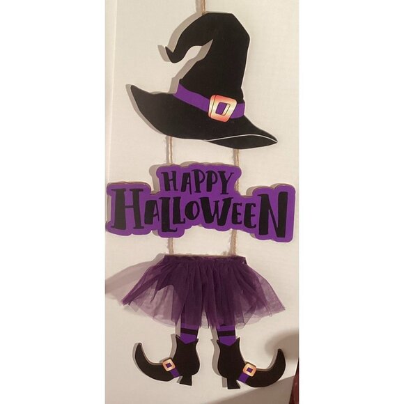 Witch-Themed Happy Halloween Hanging Decor - Picture 1 of 4